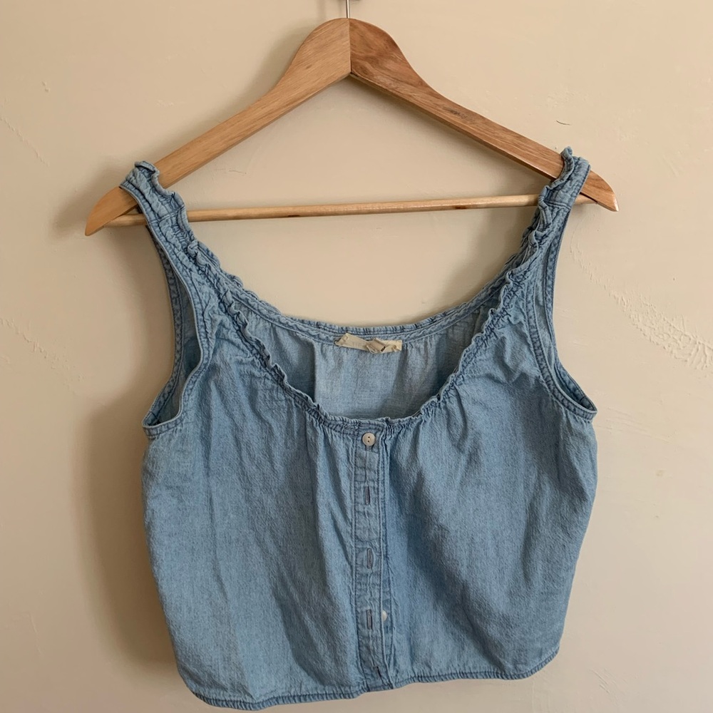 Chambray Sleeveless Top